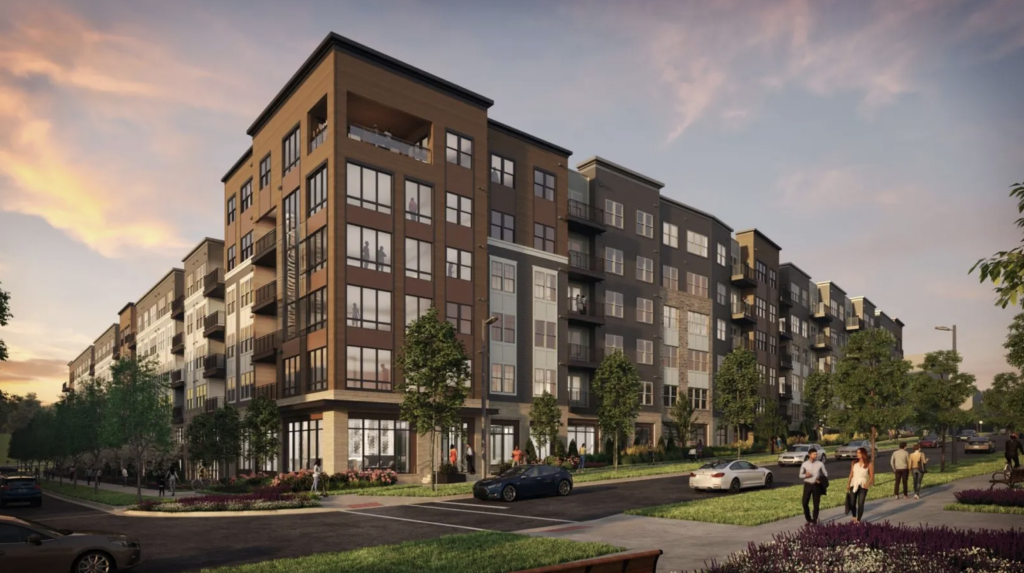 Rendering of the proposed development in Dumfries, VA. 